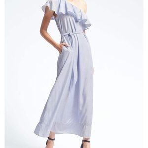 Banana Republic One Shoulder Striped Dress SZ XL